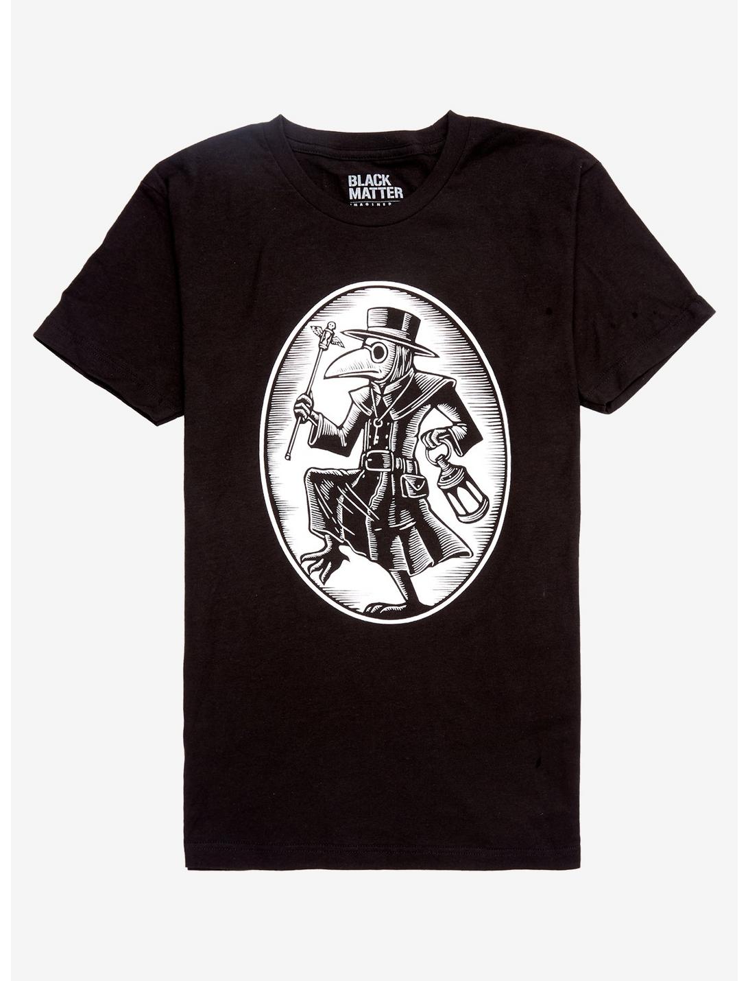 Plague Doctor Frame T-Shirt By Brian Reedy, WHITE, hi-res