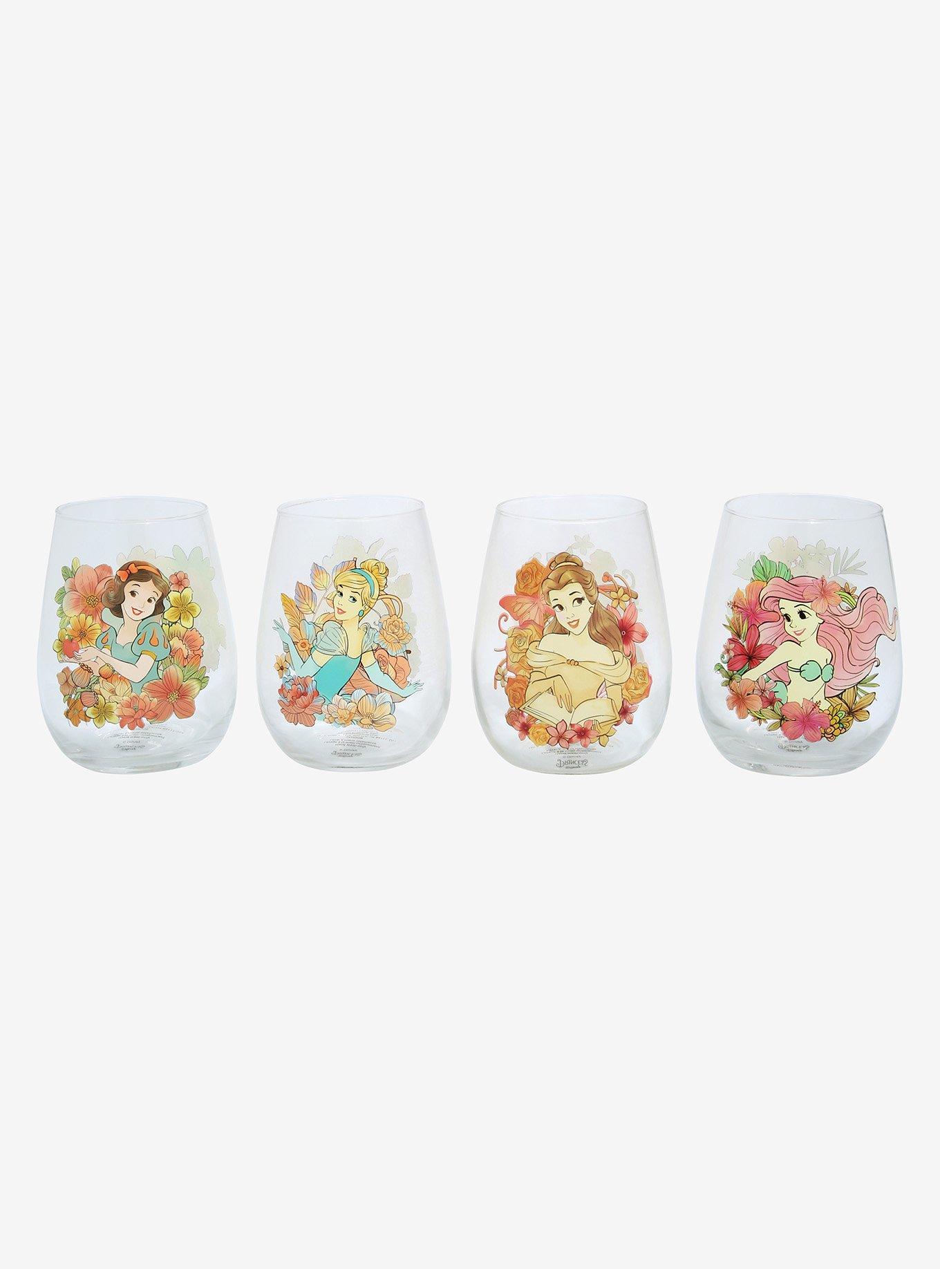 Disney Princess Floral Glass Tumbler Set, , hi-res