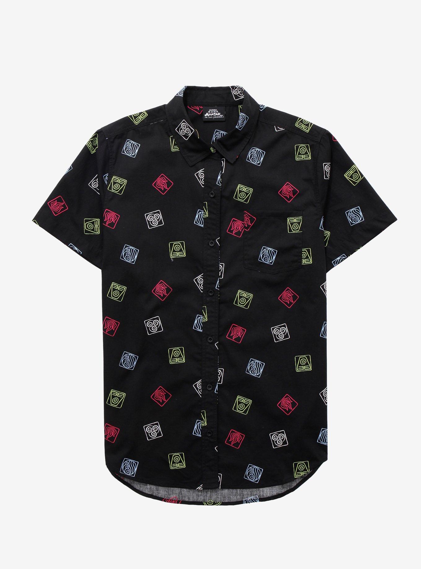 Avatar: The Last Airbender Elements Woven Button-Up, MULTI, hi-res