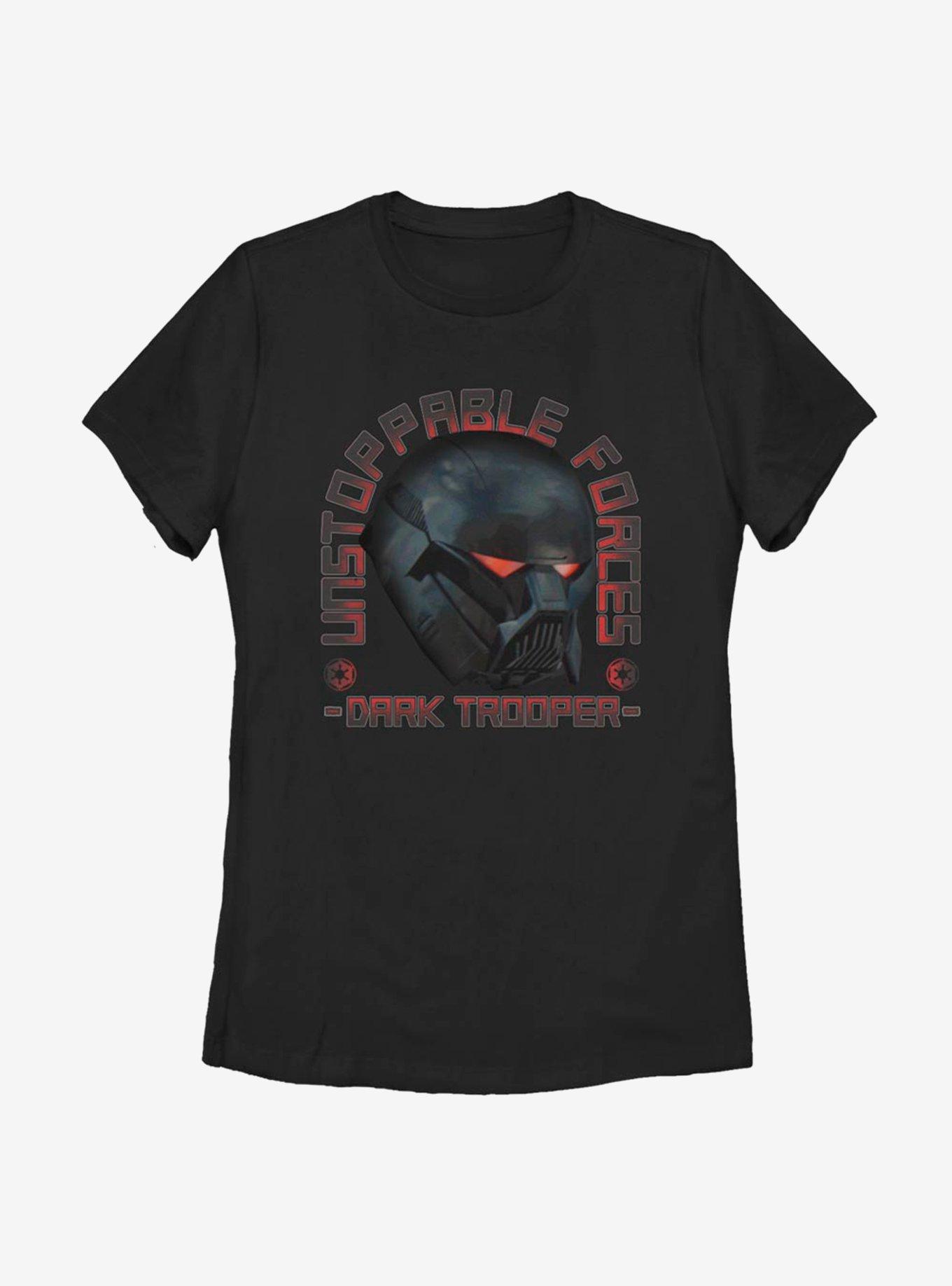 Star Wars The Mandalorian Season 2 Unstoppable Dark Trooper Womens T-Shirt, BLACK, hi-res view 1
