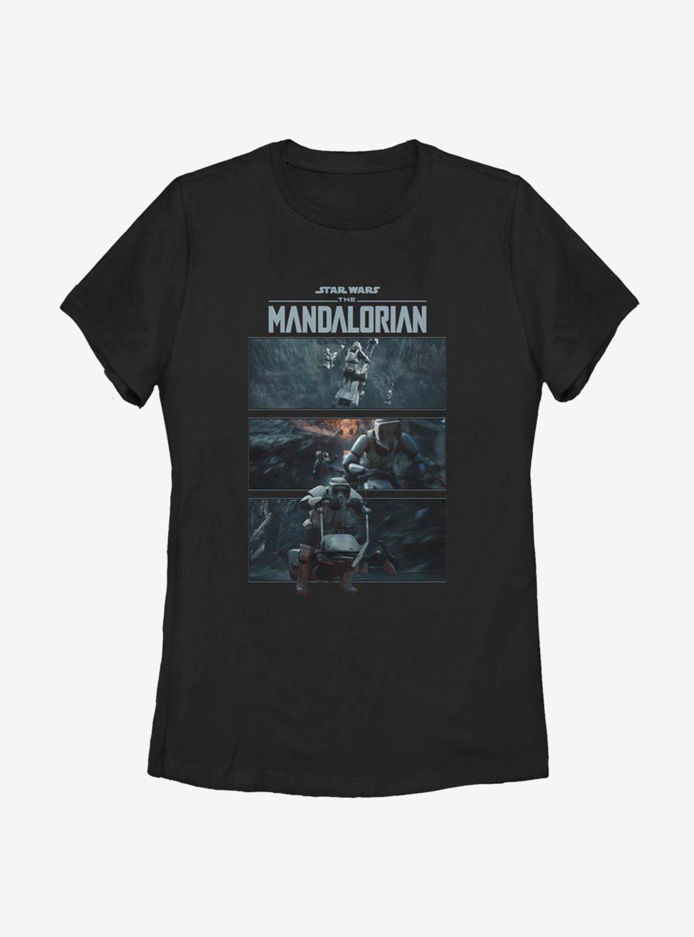 Star Wars The Mandalorian Season 2 Scenes Womens T-Shirt, BLACK, hi-res view 1