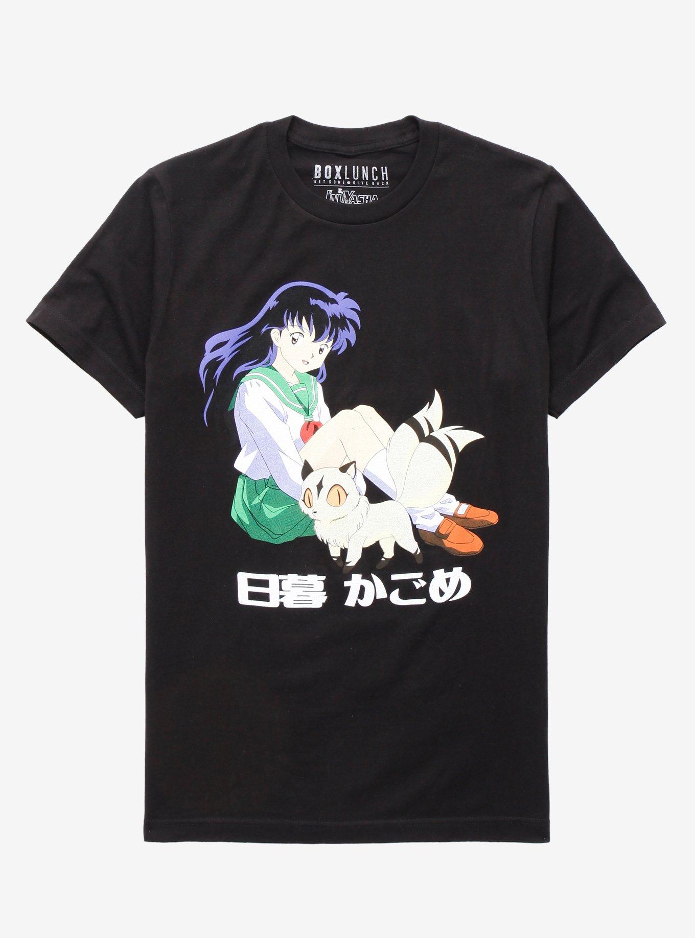 InuYasha Kagome & Kirara T-Shirt - BoxLunch Exclusive, BLACK, hi-res
