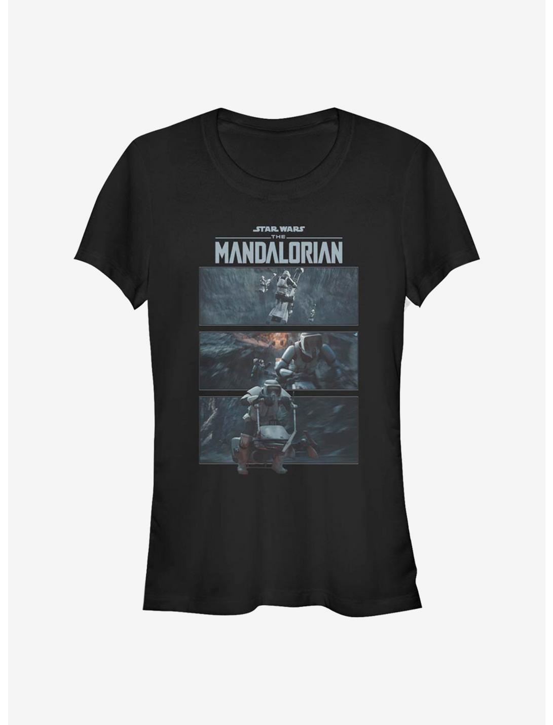 Star Wars The Mandalorian Speeder Bike Chase Girls T-Shirt, BLACK, hi-res