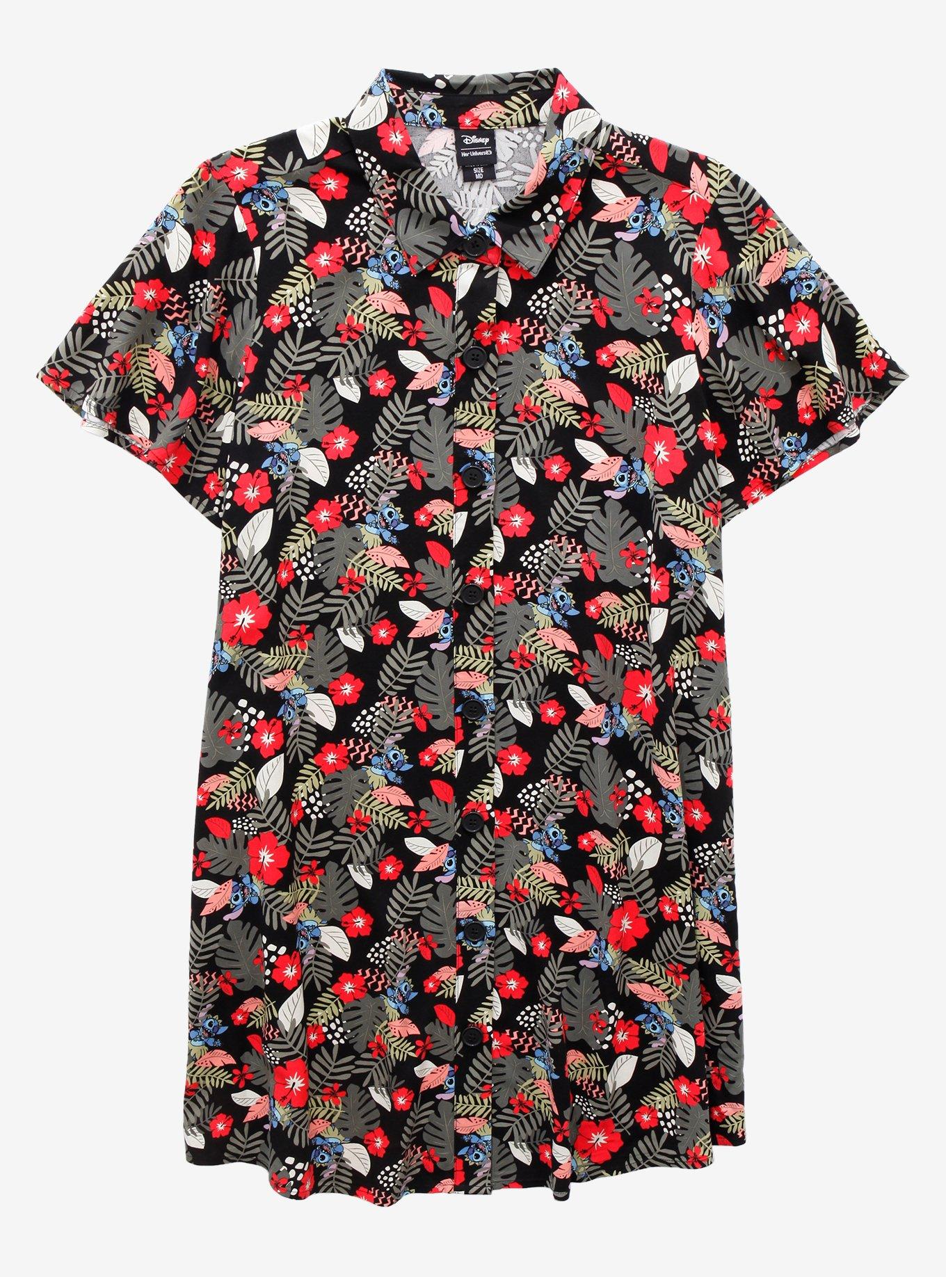 Her Universe Disney Lilo & Stitch Tropical Button-Front Women's Dress, MULTI, hi-res