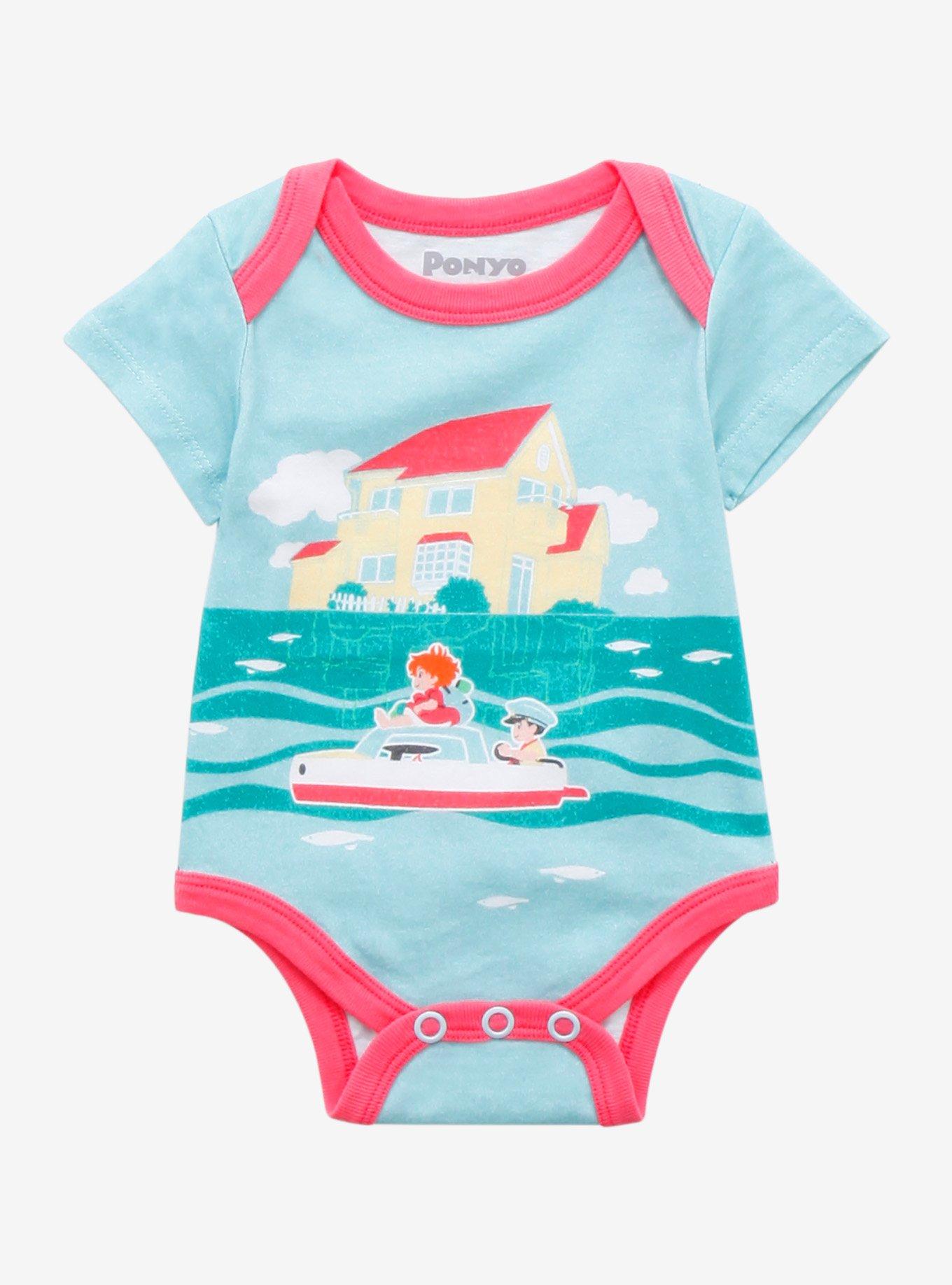 Studio Ghibli Ponyo Sosuke & Ponyo Infant One-Piece - BoxLunch Exclusive, LIGHT BLUE, hi-res