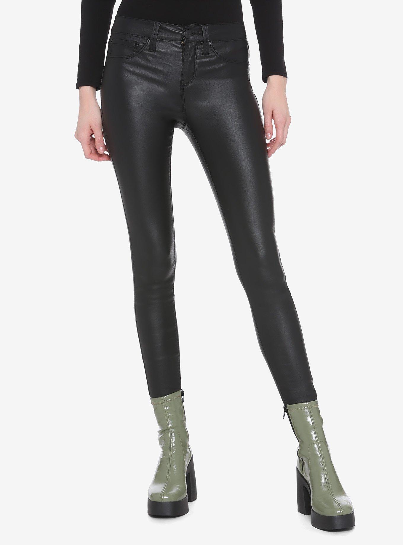 パンツ archive black leather skinny pant Black Faux Leather Skinny Pants | Hot Topic