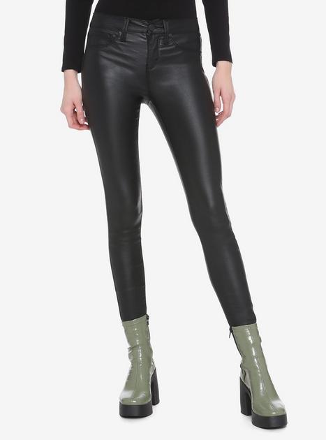 Black Faux Leather Skinny Pants | Hot Topic
