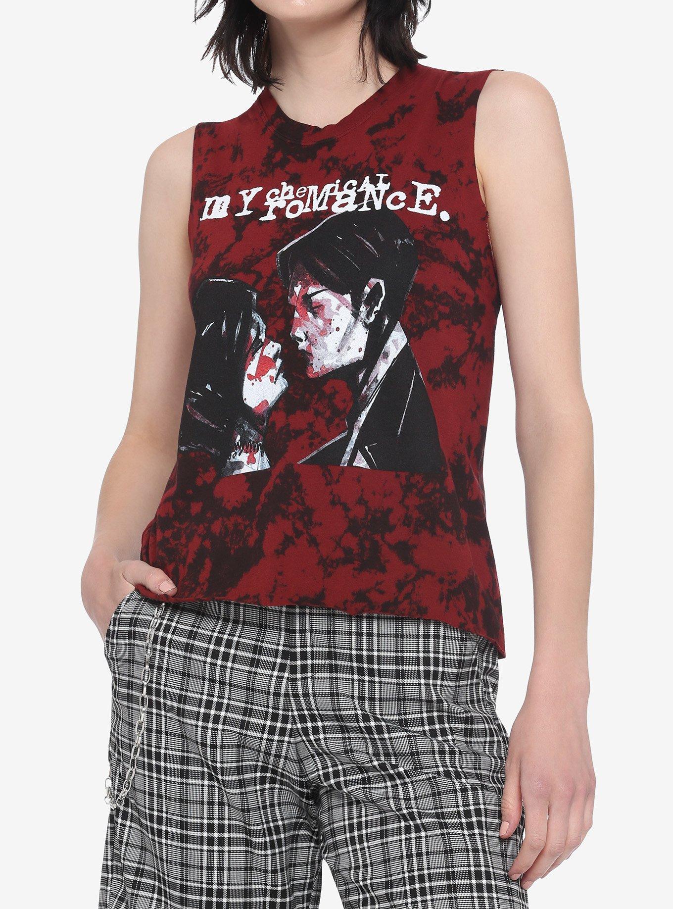 My Chemical Romance Three Cheers For Sweet Revenge Tie-Dye Girls Crop Muscle Top, MULTI, hi-res