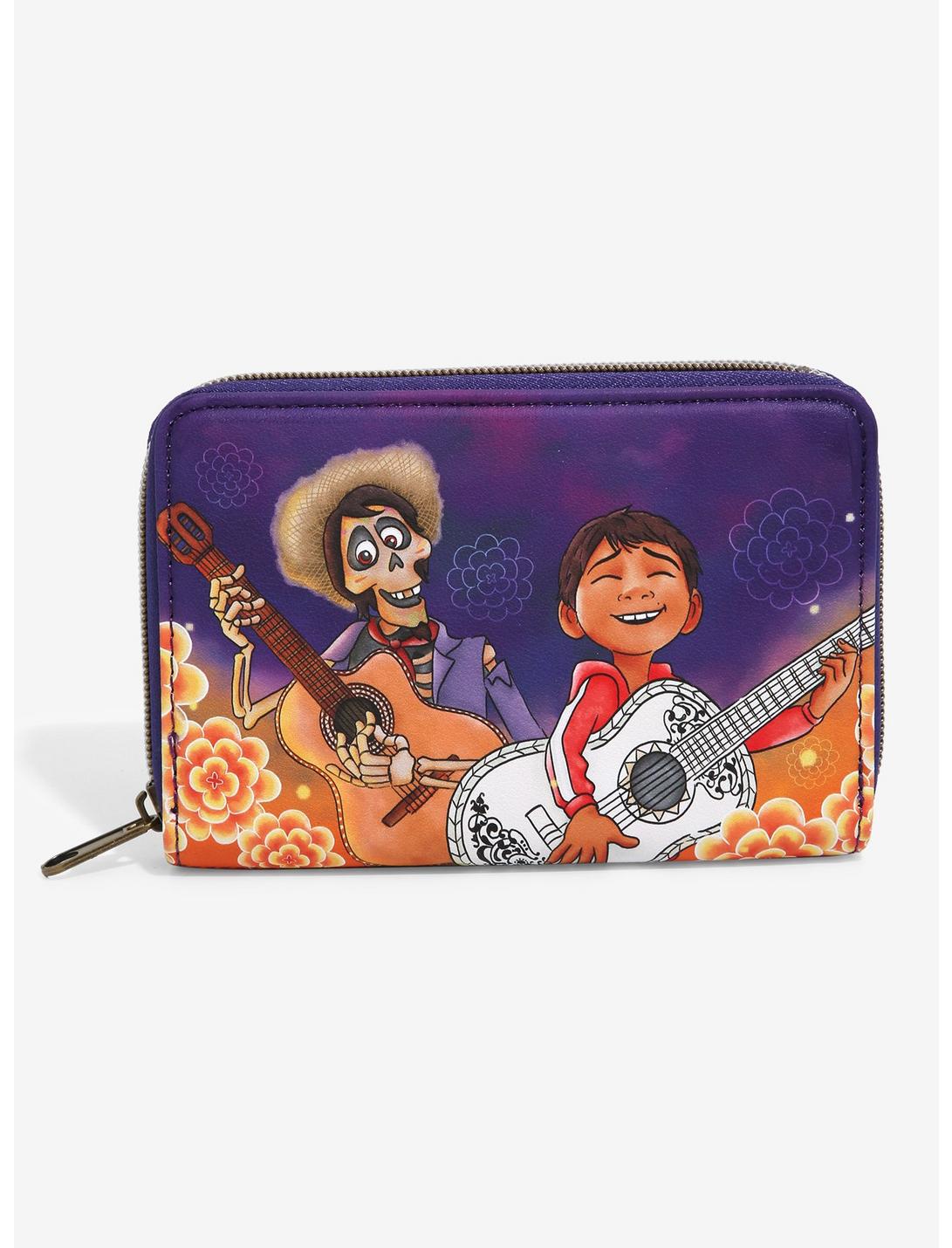 Loungefly Disney Pixar Coco Hector & Miguel Marigolds Zipper Wallet, , hi-res