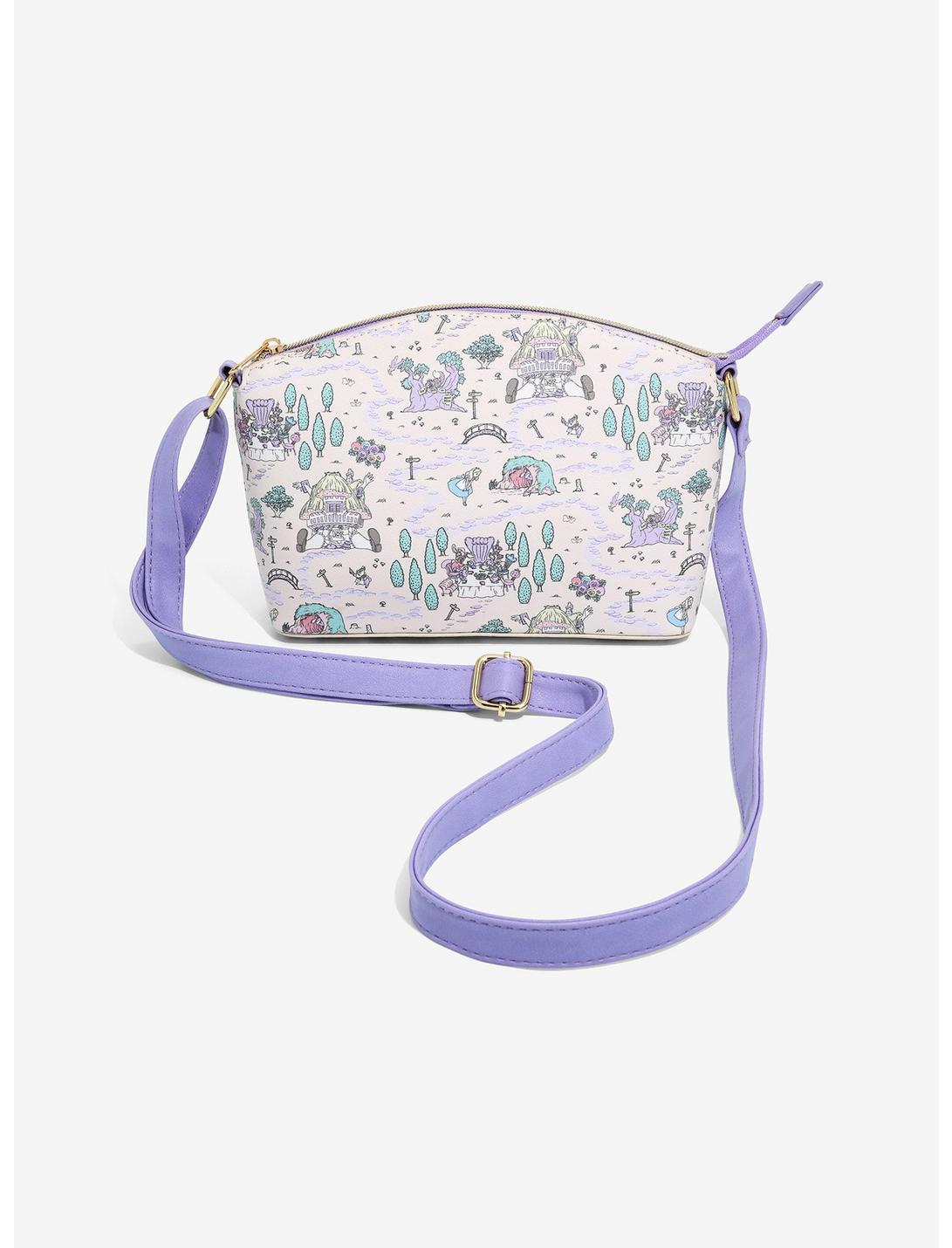 Loungefly Disney Alice In Wonderland Pastel Map Crossbody Bag, , hi-res