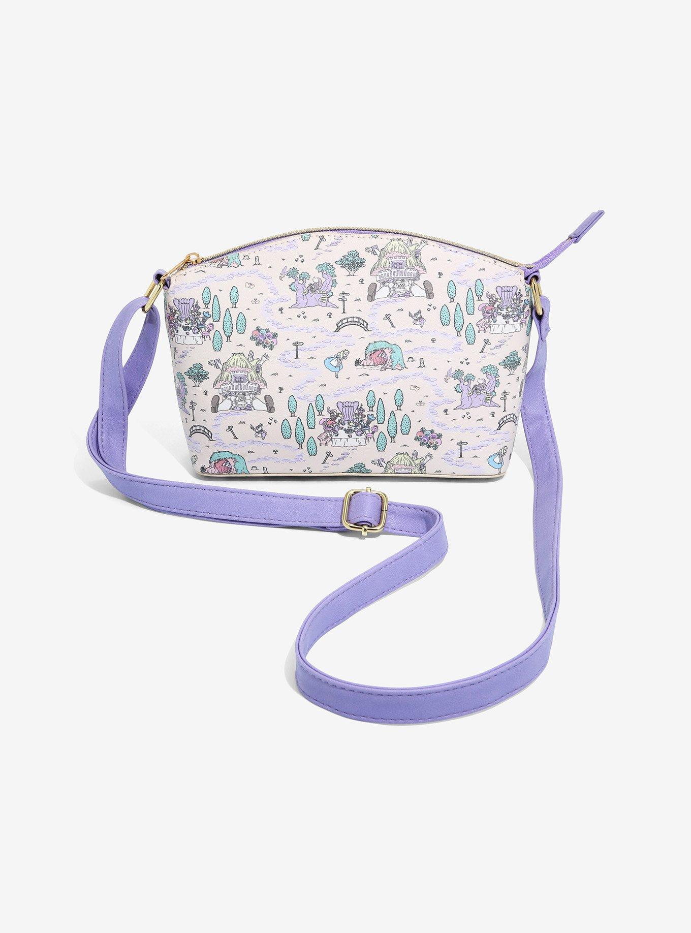 Loungefly Disney Alice In Wonderland Pastel Map Crossbody Bag, , hi-res