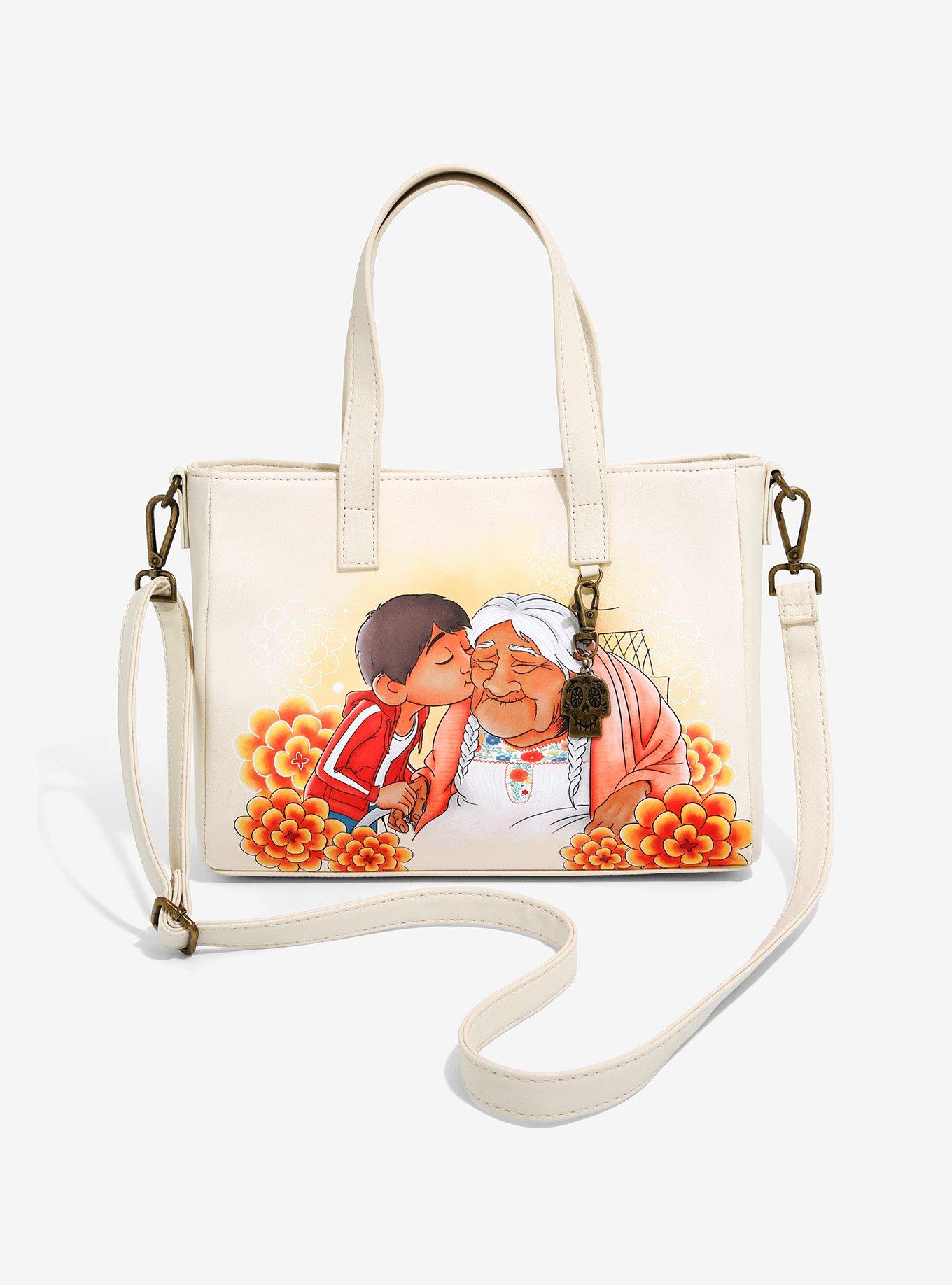 Loungefly Disney Pixar Miguel & Mama Coco Kiss Satchel Purse Crossbody Bag  NWT