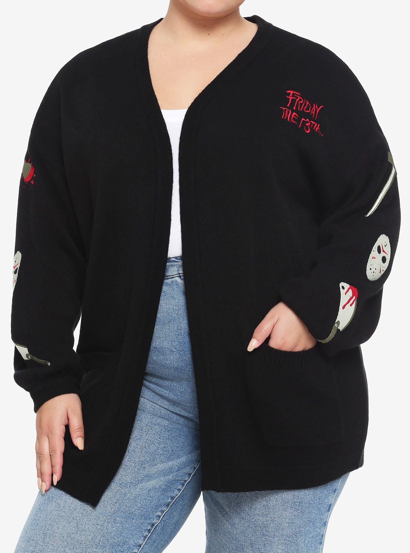 Friday The 13th Icons Girls Open Cardigan Plus Size, MULTI, hi-res
