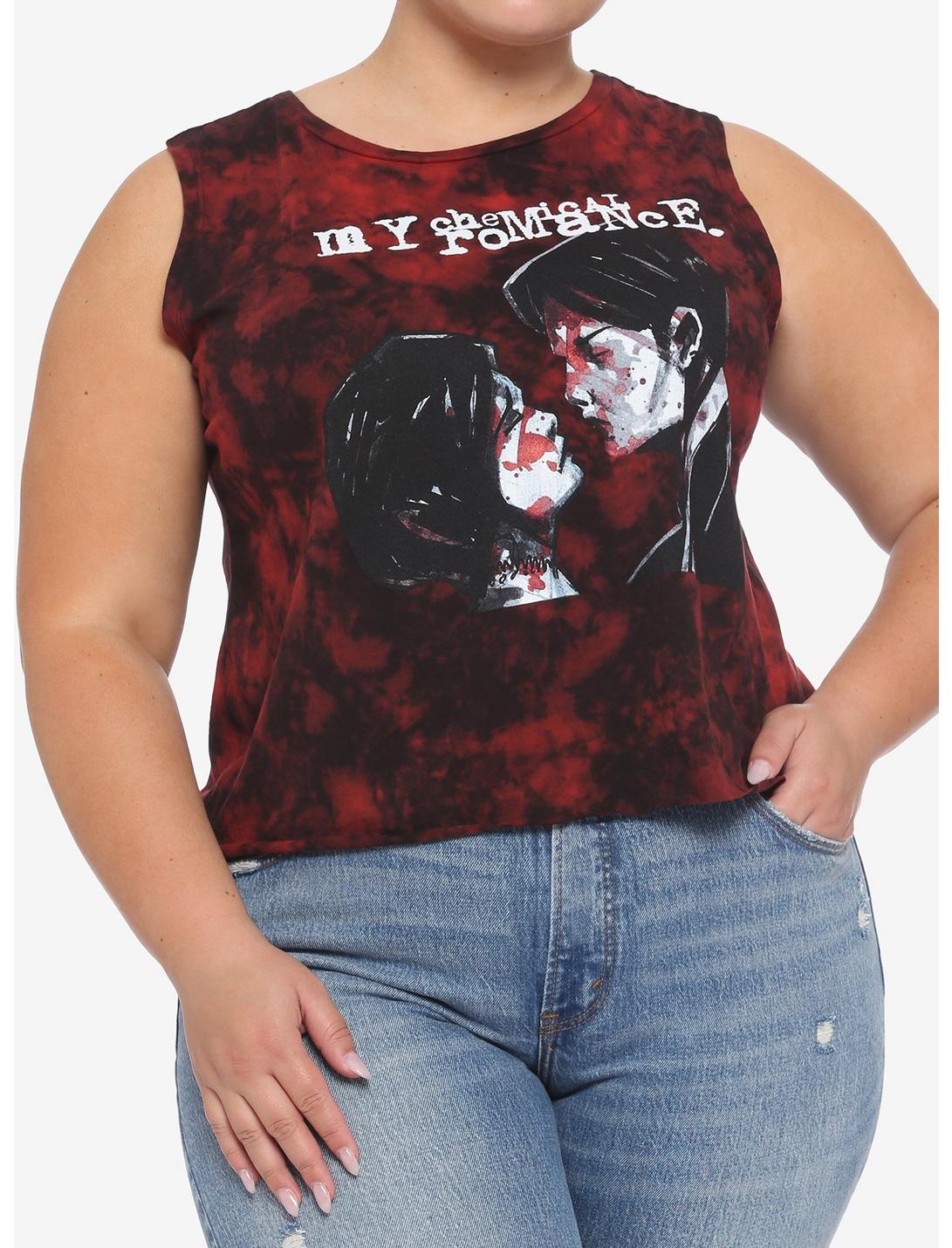 My Chemical Romance Three Cheers For Sweet Revenge Tie-Dye Girls Crop Muscle Top Plus Size, MULTI, hi-res