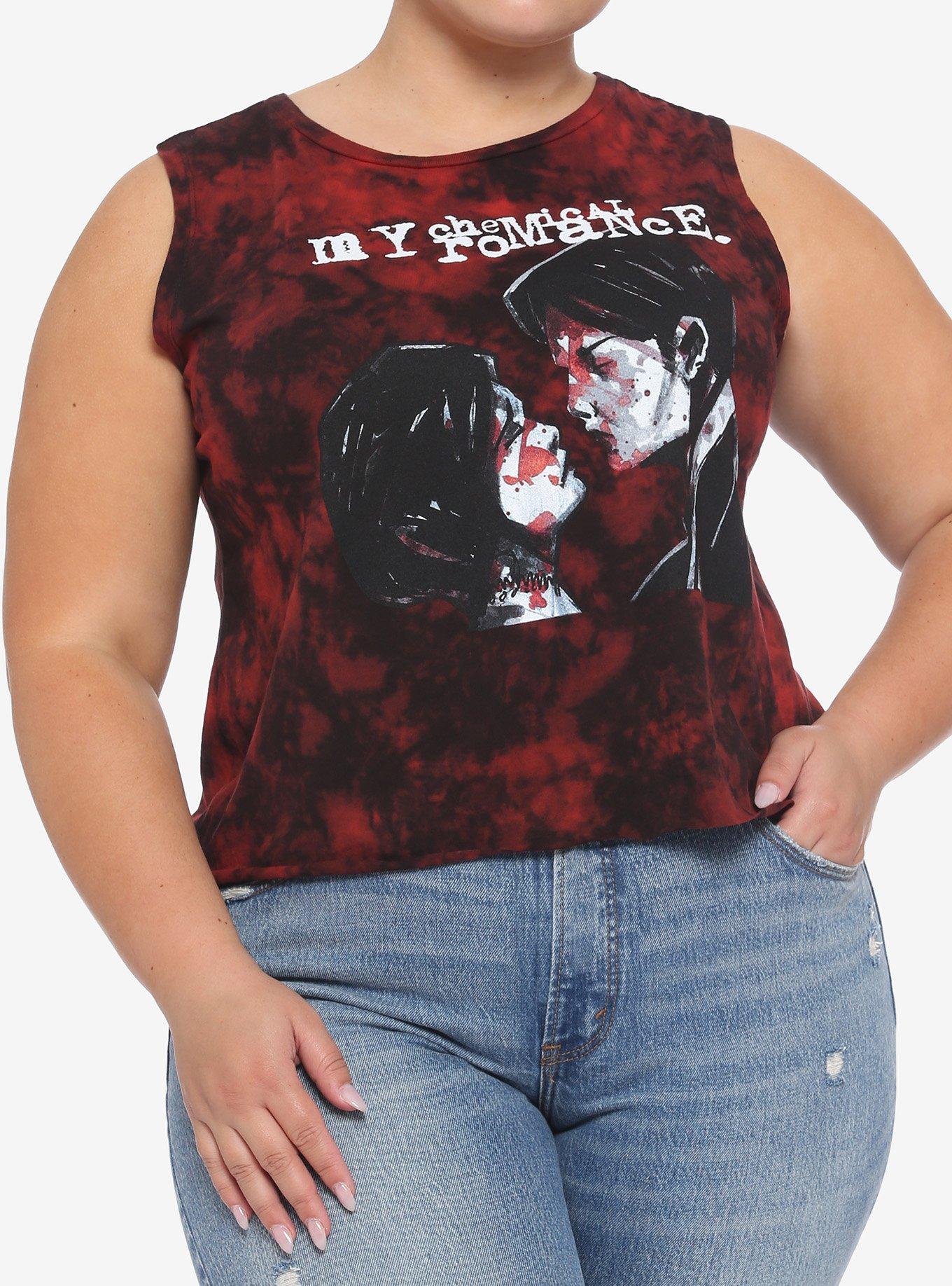 My Chemical Romance Three Cheers For Sweet Revenge Tie-Dye Girls Crop Muscle Top Plus Size, MULTI, hi-res