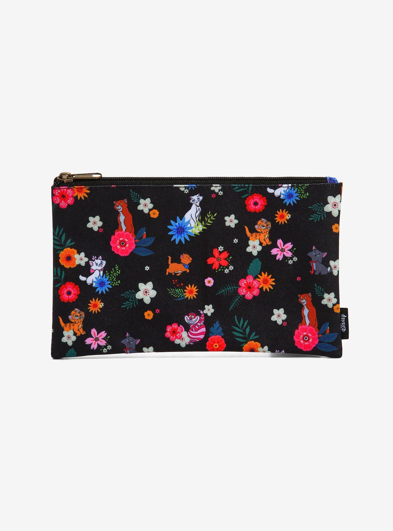 Disney Cats Floral Makeup Bag, , hi-res view 1