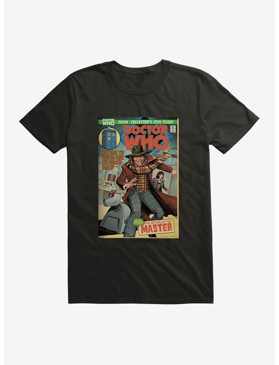 Doctor Who The Fourth Doctor And K9 Comic Cover T-Shirt, BLACK, hi-res