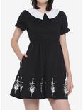 Dagger Heart Collar Dress, BLACK, hi-res