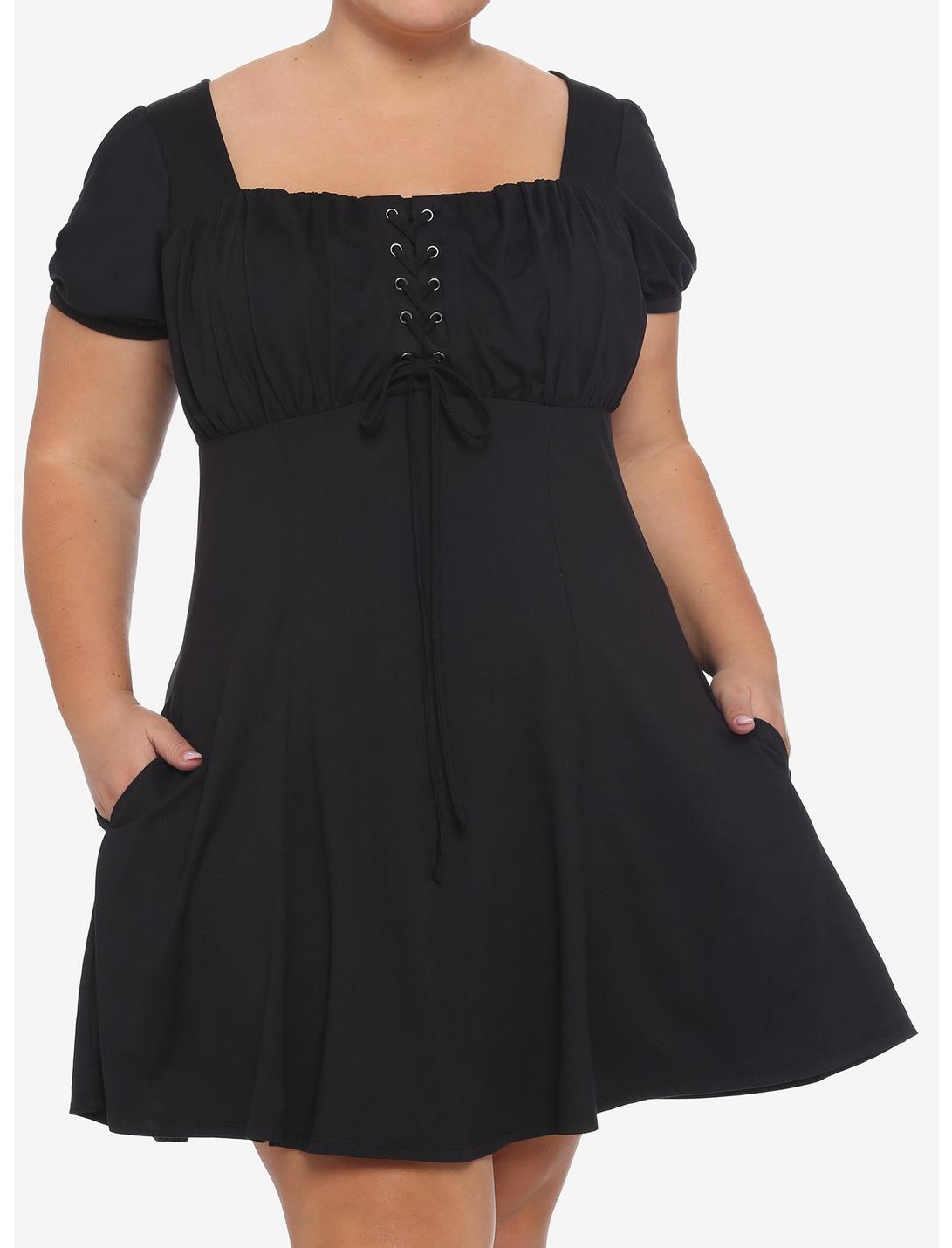 Black Empire Waist Dress Plus Size
