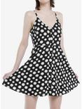 Heart Daisies Button-Front Dress, BLACK, hi-res