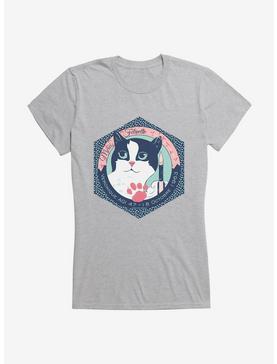 Space Horizons The First Cat In Space Girls T-Shirt, HEATHER, hi-res
