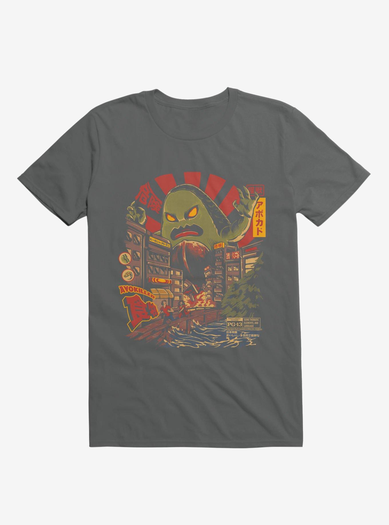 Avokiller Attack Charcoal Grey T-Shirt, CHARCOAL, hi-res