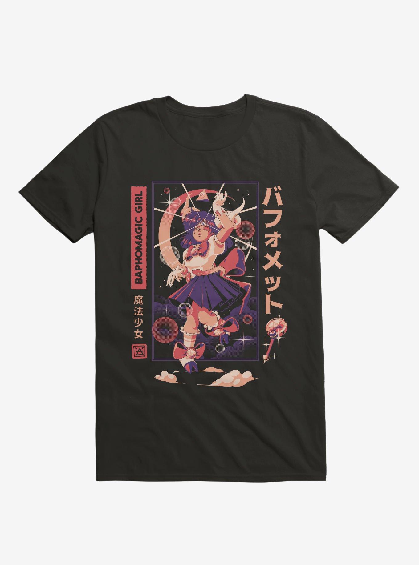 THRDLESS Baphomagic Kawaii Girl Black T-Shirt