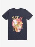 Cat Noodles Navy Blue T-Shirt, NAVY, hi-res