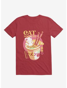 Cat Noodles Red T-Shirt, , hi-res