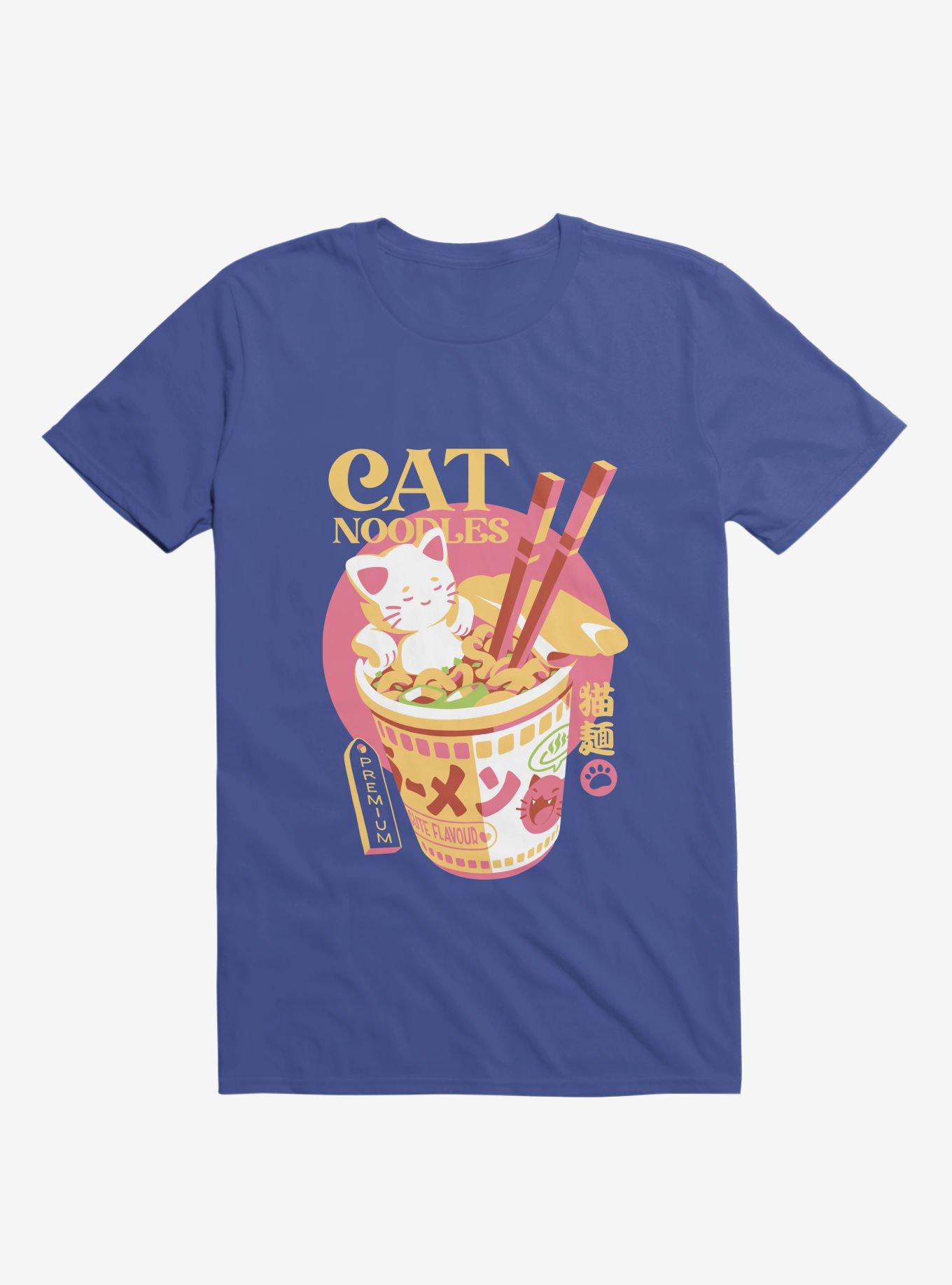 Cat Noodles Royal Blue T-Shirt, ROYAL, hi-res