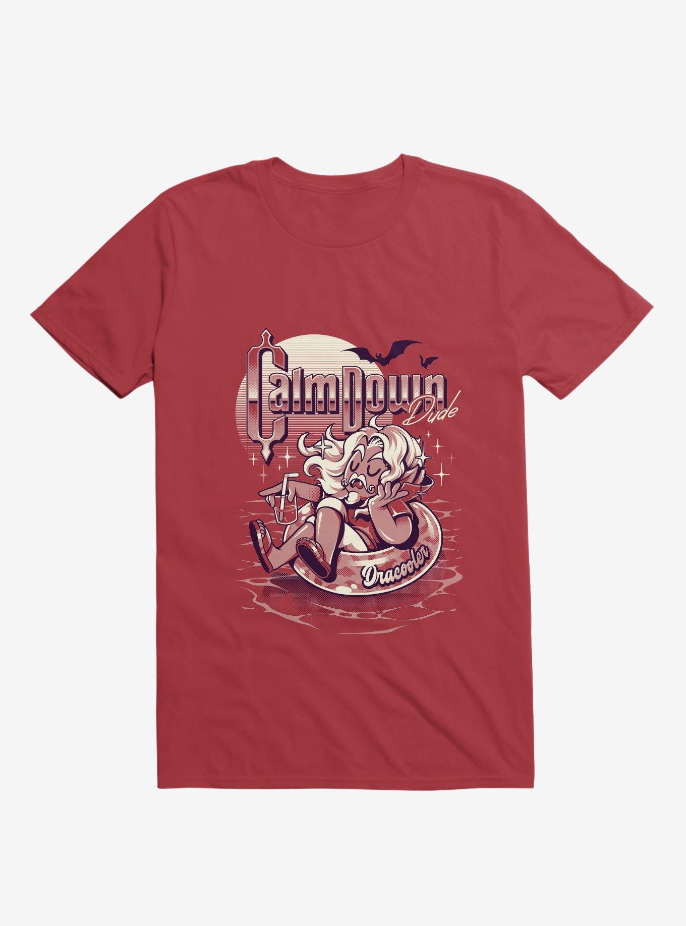 THRDLESS Dracula Calm Down Dude Red T-Shirt