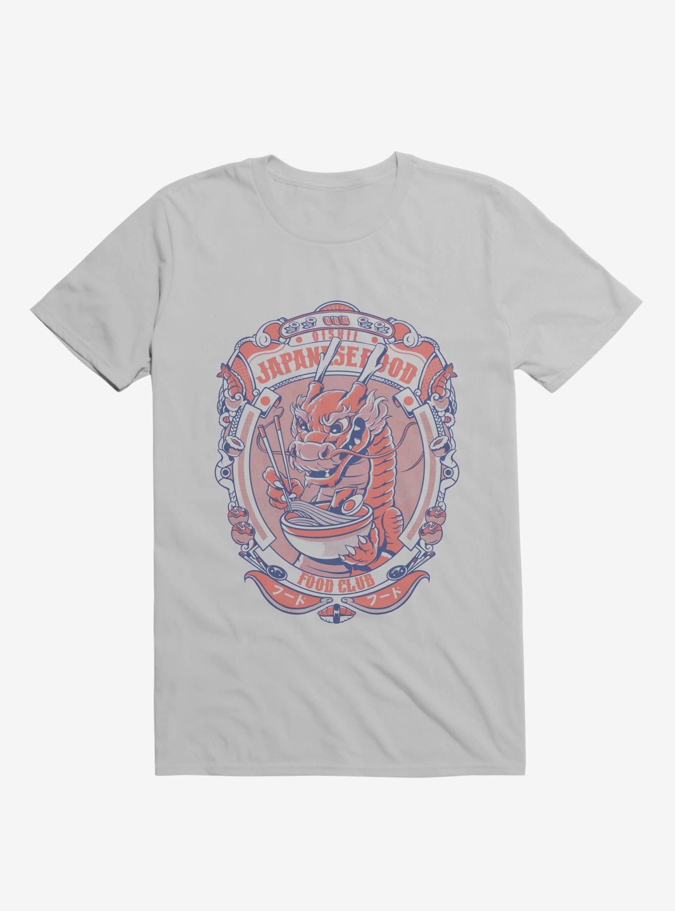 Dragon Emblem Japanese Food Club Ice Grey T-Shirt, ICE GREY, hi-res