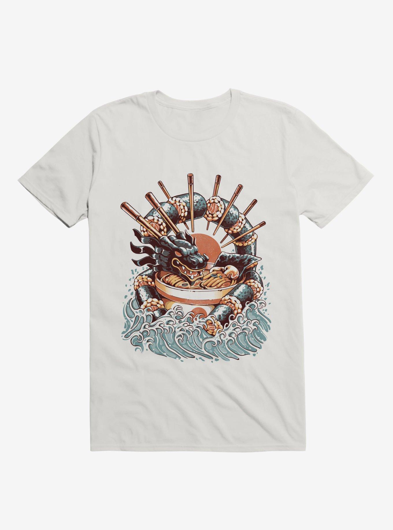 Dragon Sushi Ramen Ocean White T-Shirt, , hi-res