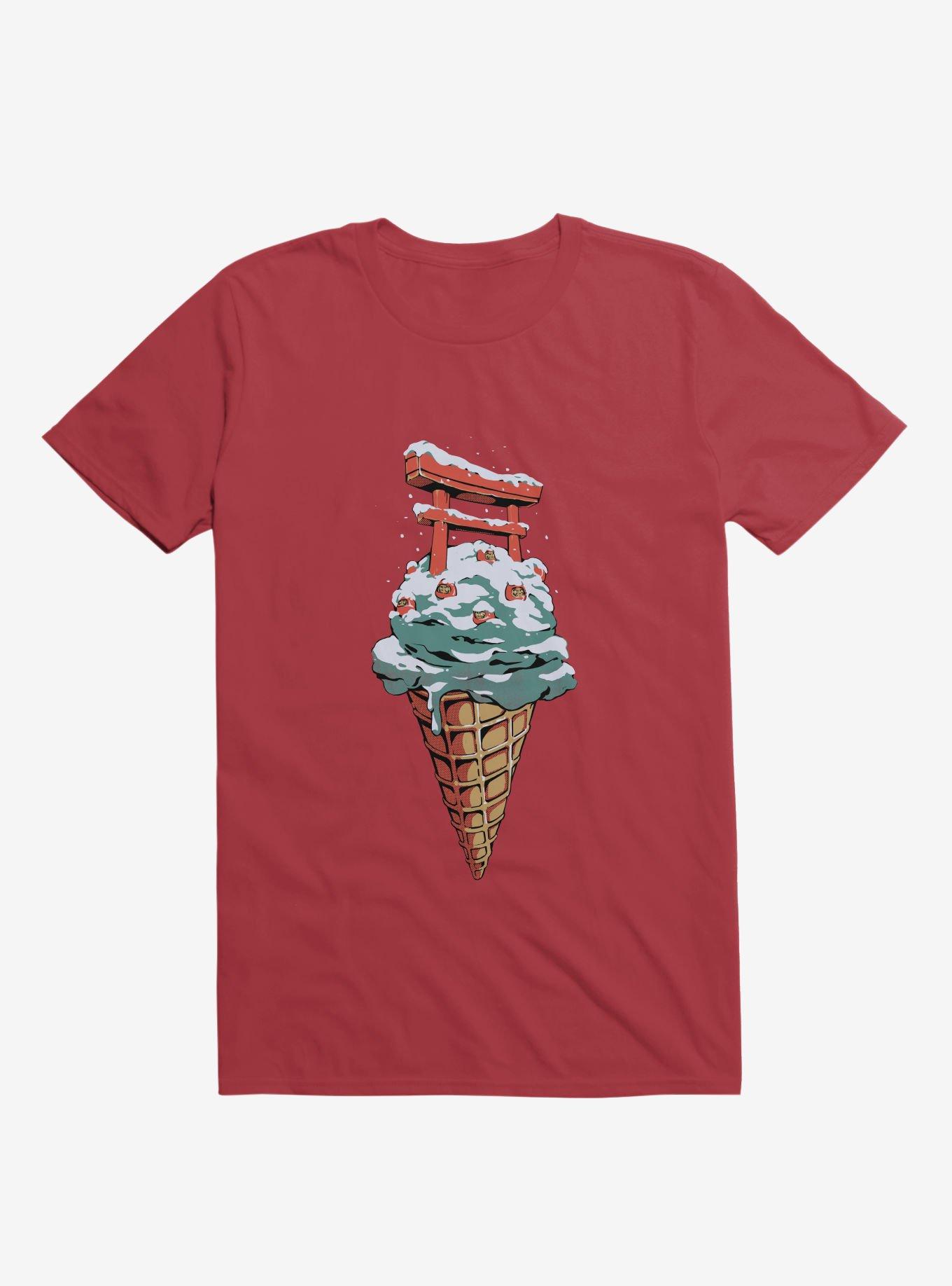Japanese Flavor Ice Cream Red T-Shirt, RED, hi-res