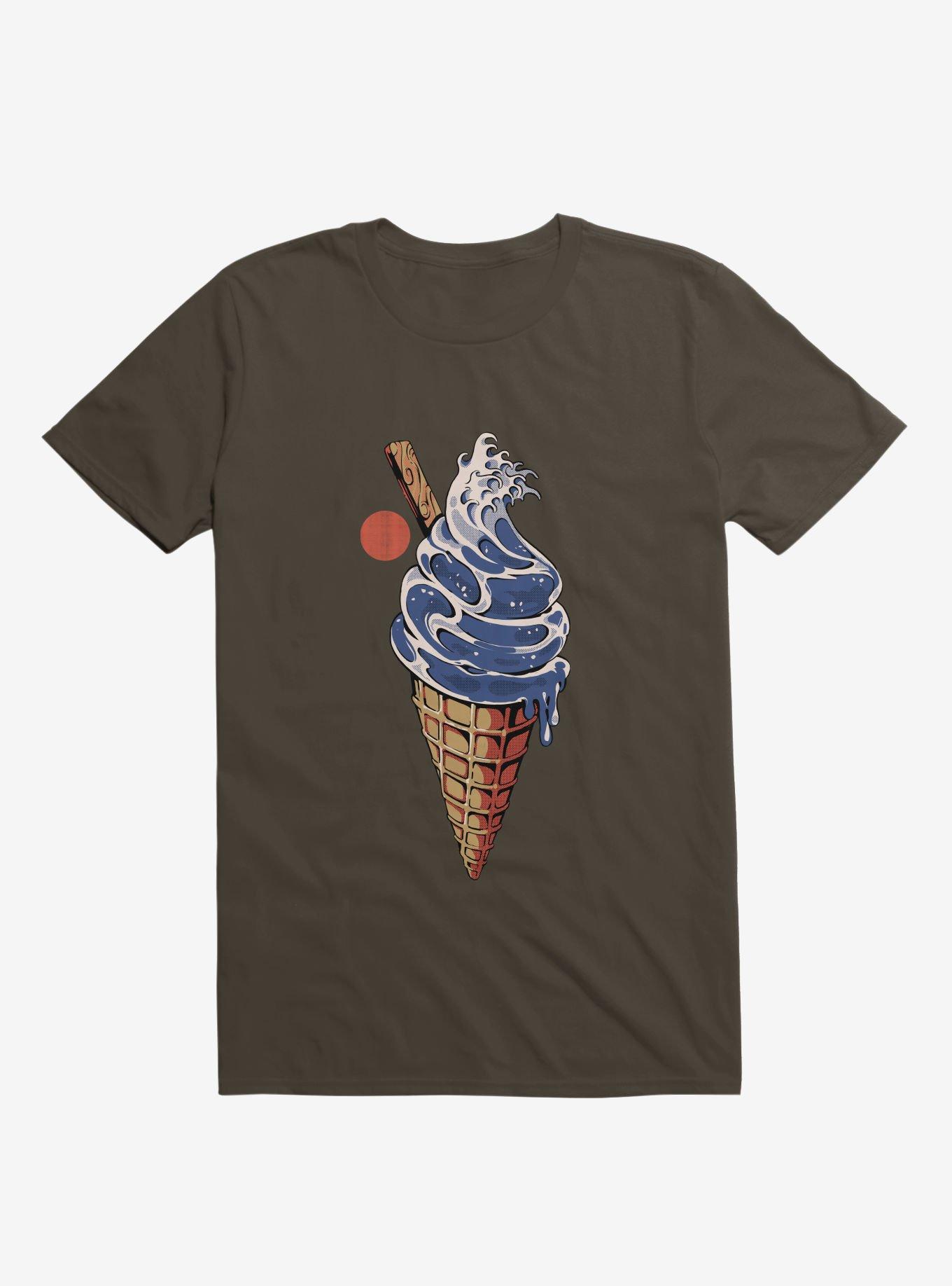 Japanese Great Ice Cream Brown T-Shirt, , hi-res