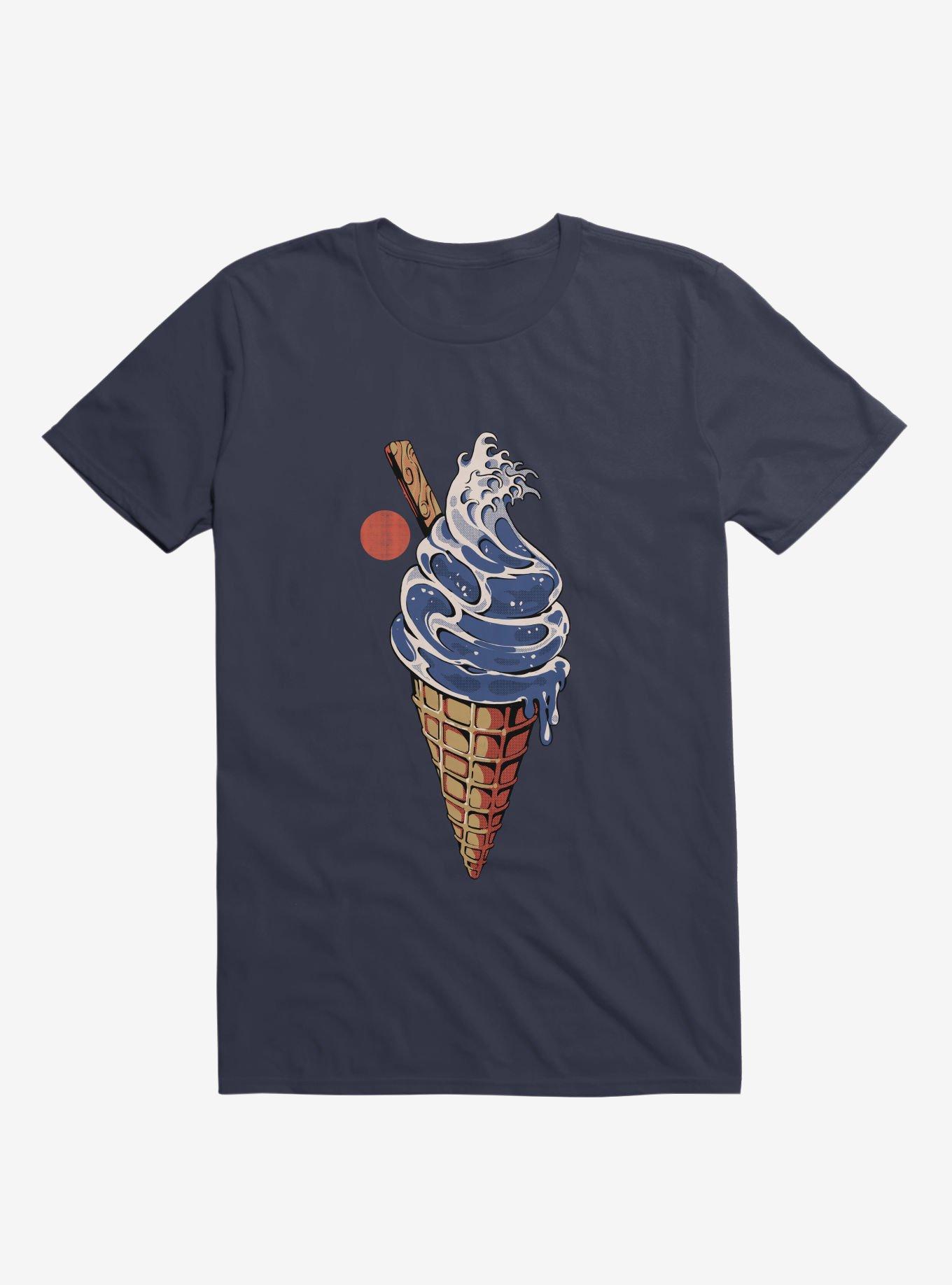 Japanese Great Ice Cream Navy Blue T-Shirt