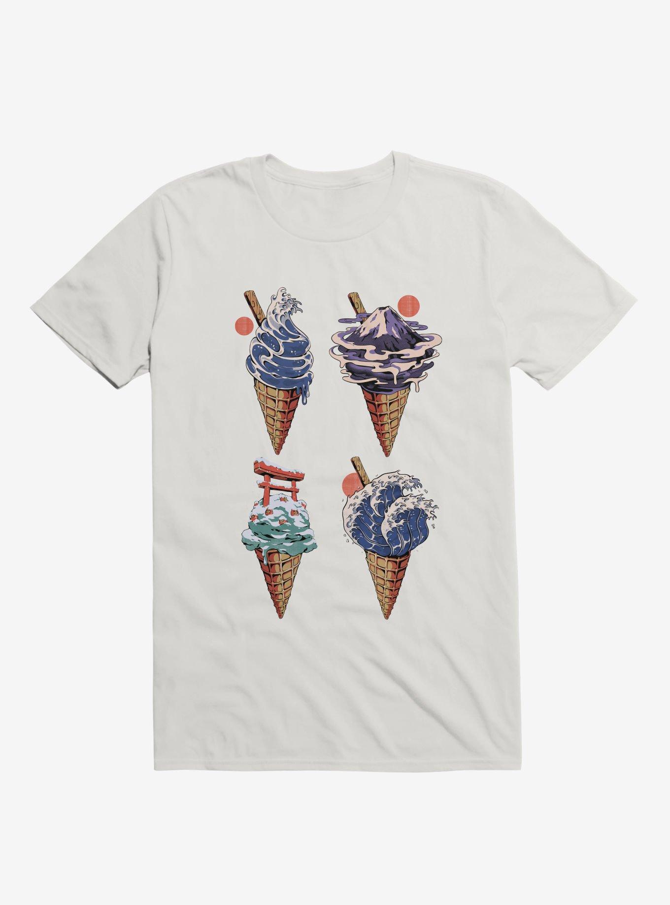 Japanese Ice Creams White T-Shirt, WHITE, hi-res