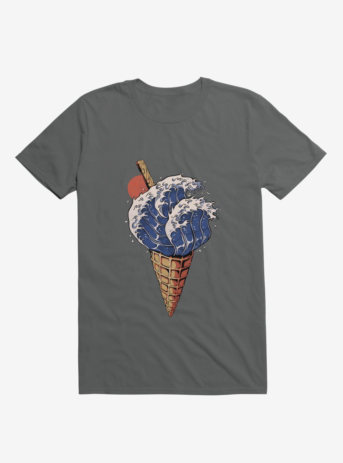 Kanagawa Ice Cream Charcoal Grey T-Shirt, , hi-res