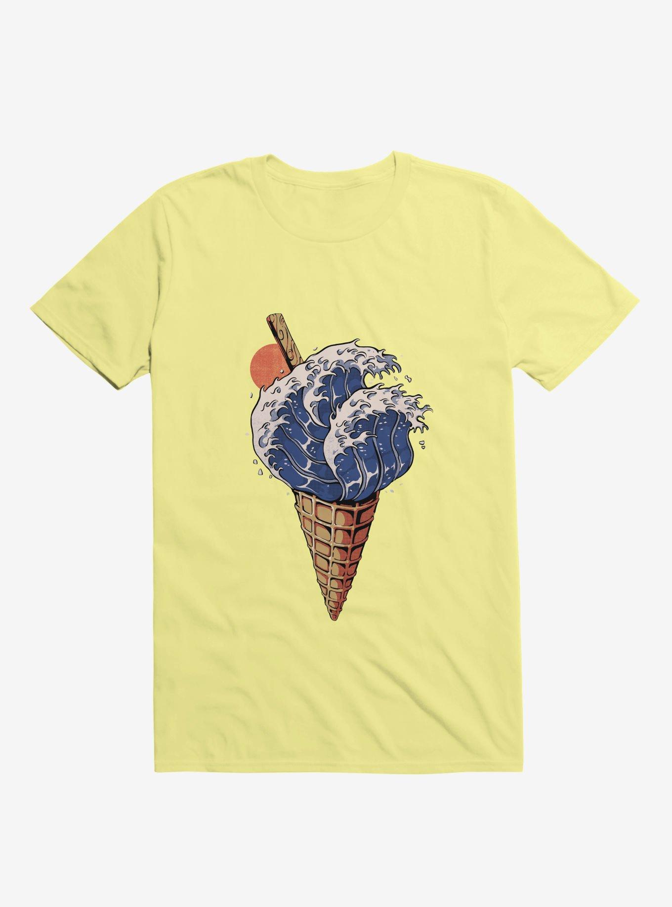 Kanagawa Ice Cream Corn Silk Yellow T-Shirt, CORN SILK, hi-res