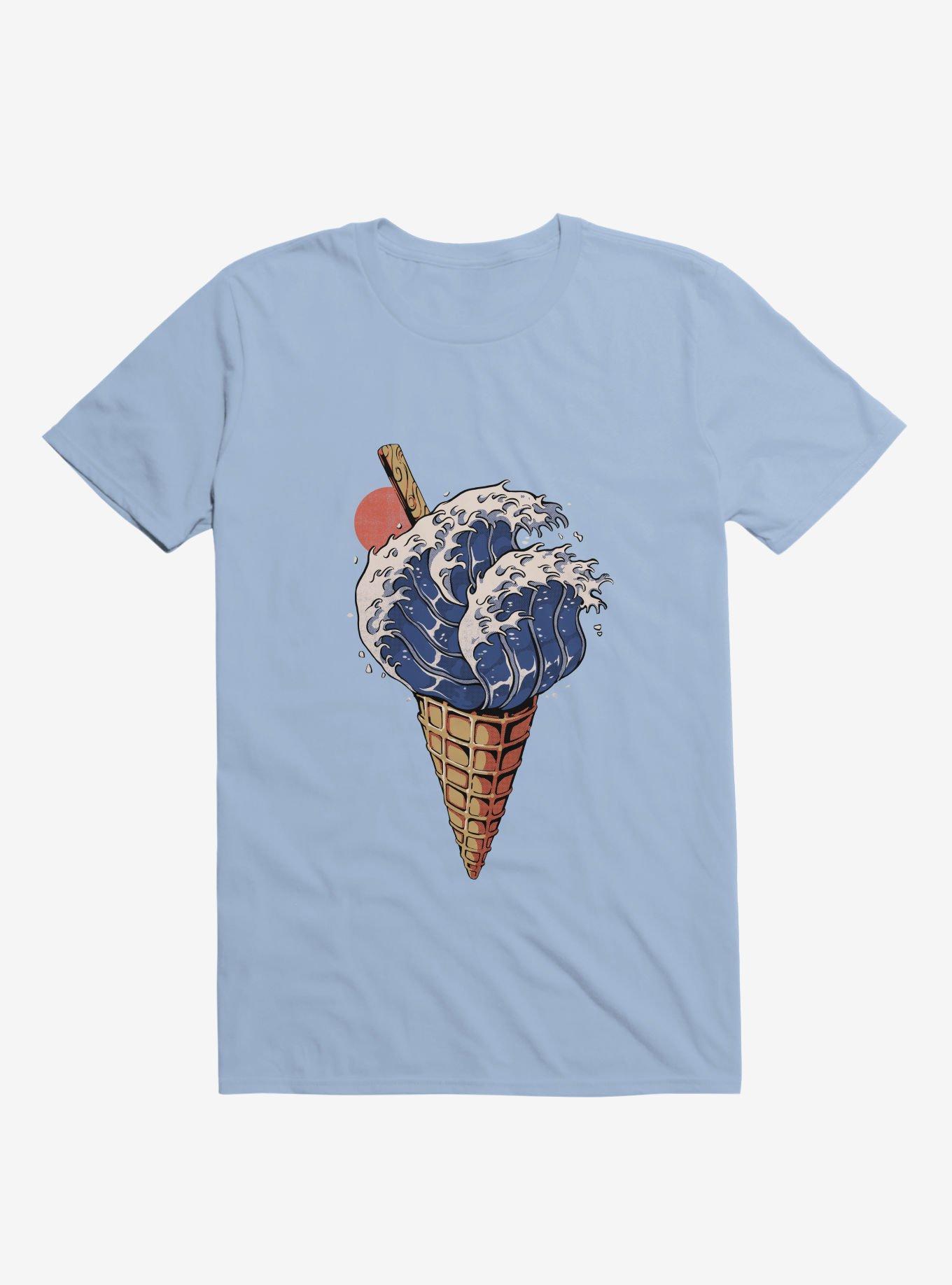 Kanagawa Ice Cream Light Blue T-Shirt, , hi-res