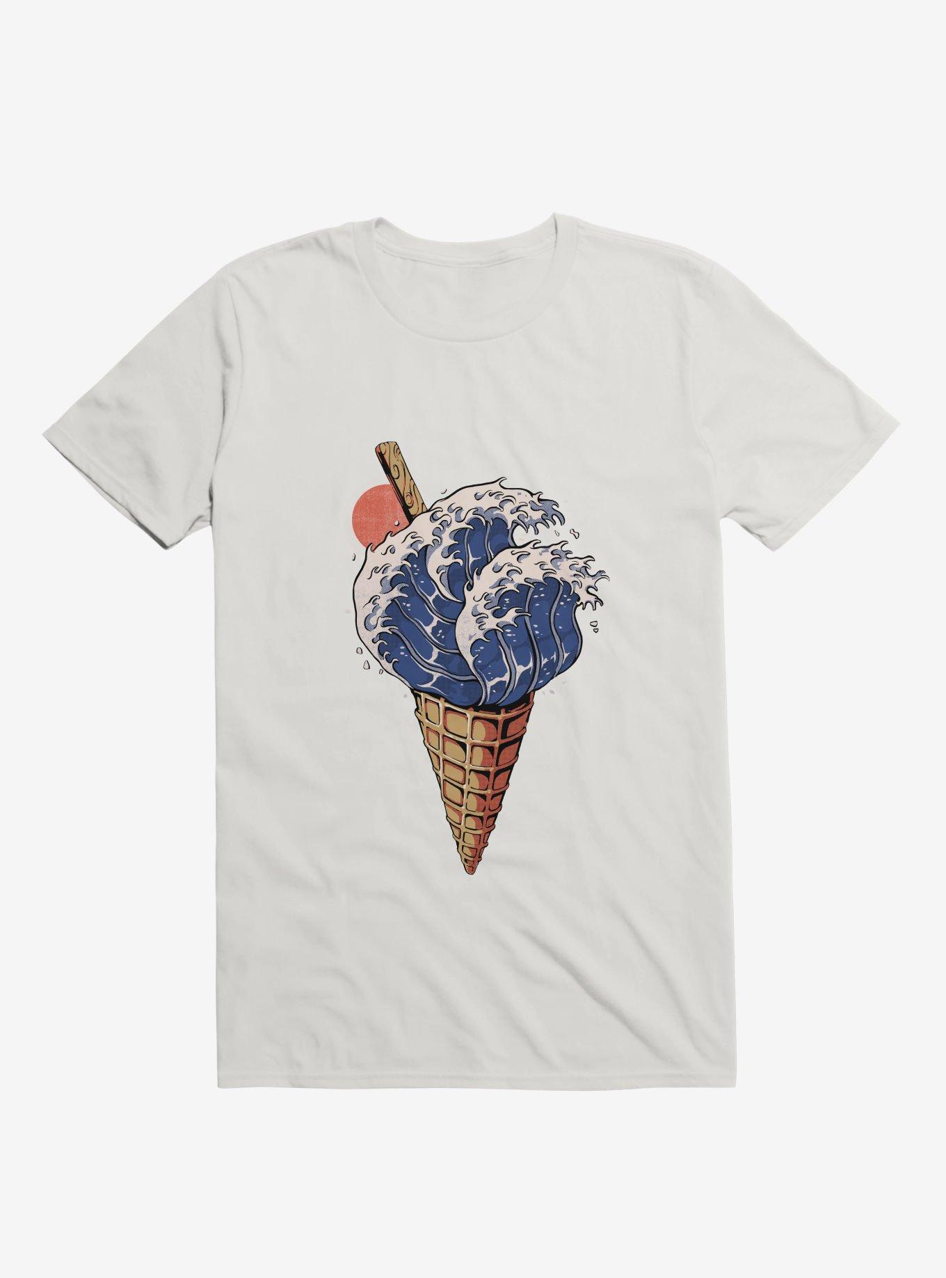 Kanagawa Ice Cream White T-Shirt, , hi-res