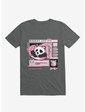 Monday Exe Sleeping Panda Charcoal Grey T-Shirt, , hi-res