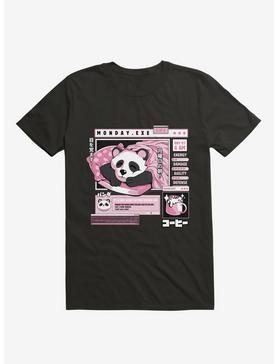 Monday Exe Sleeping Panda Black T-Shirt, , hi-res