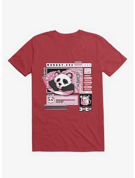 Monday Exe Sleeping Panda Red T-Shirt, , hi-res