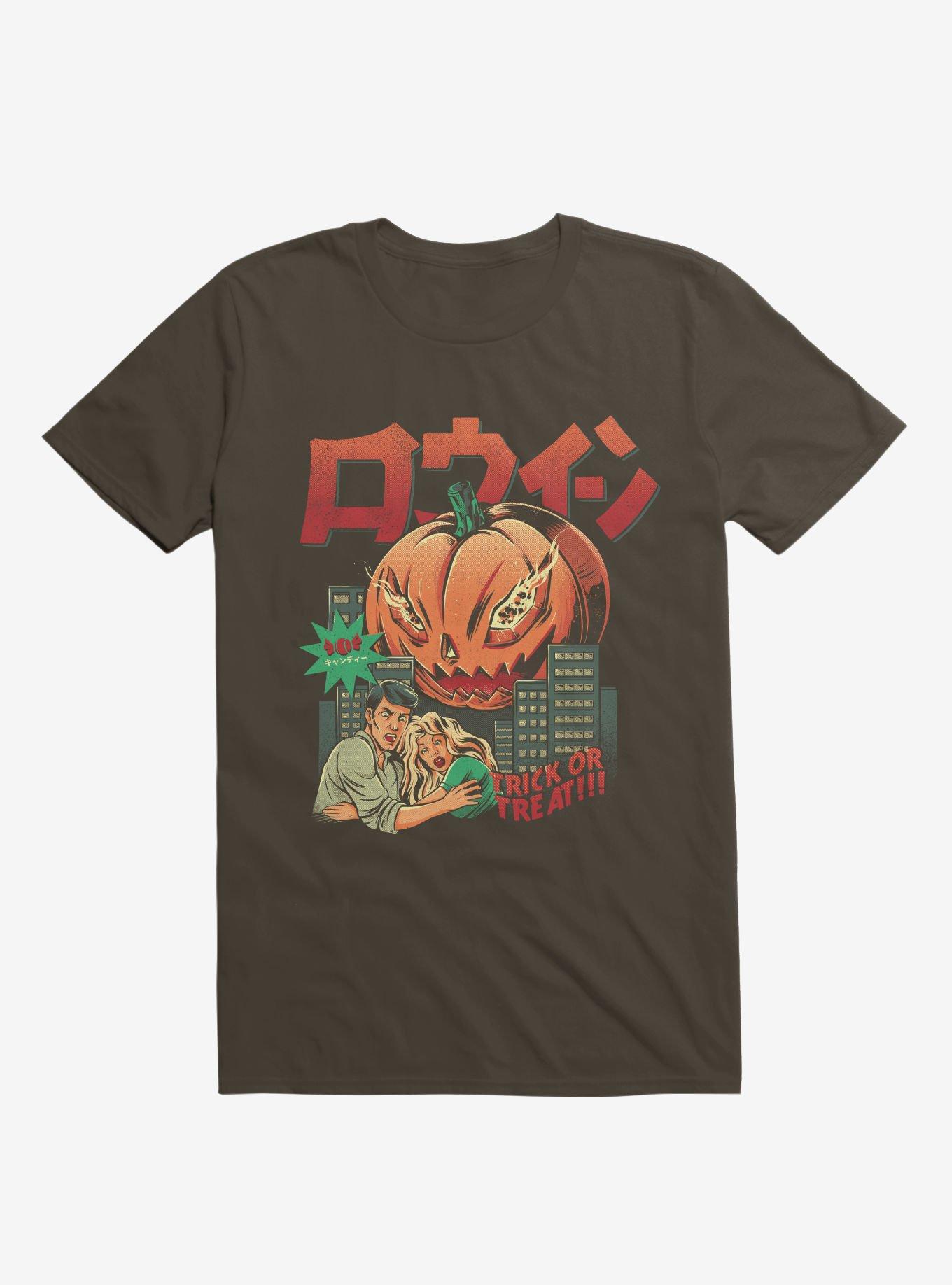 Pumpkinzilla Trick Or Treat!!! Brown T-Shirt, , hi-res