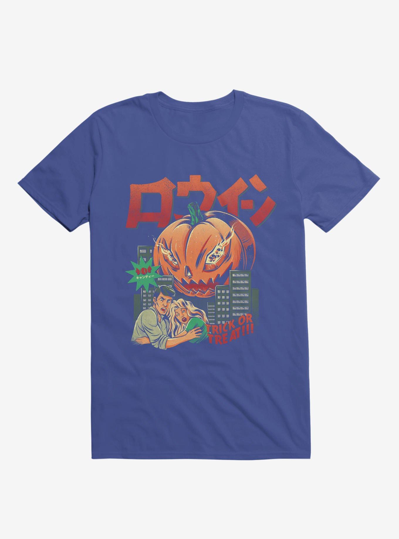 Pumpkinzilla Trick Or Treat!!! Royal Blue T-Shirt, ROYAL, hi-res