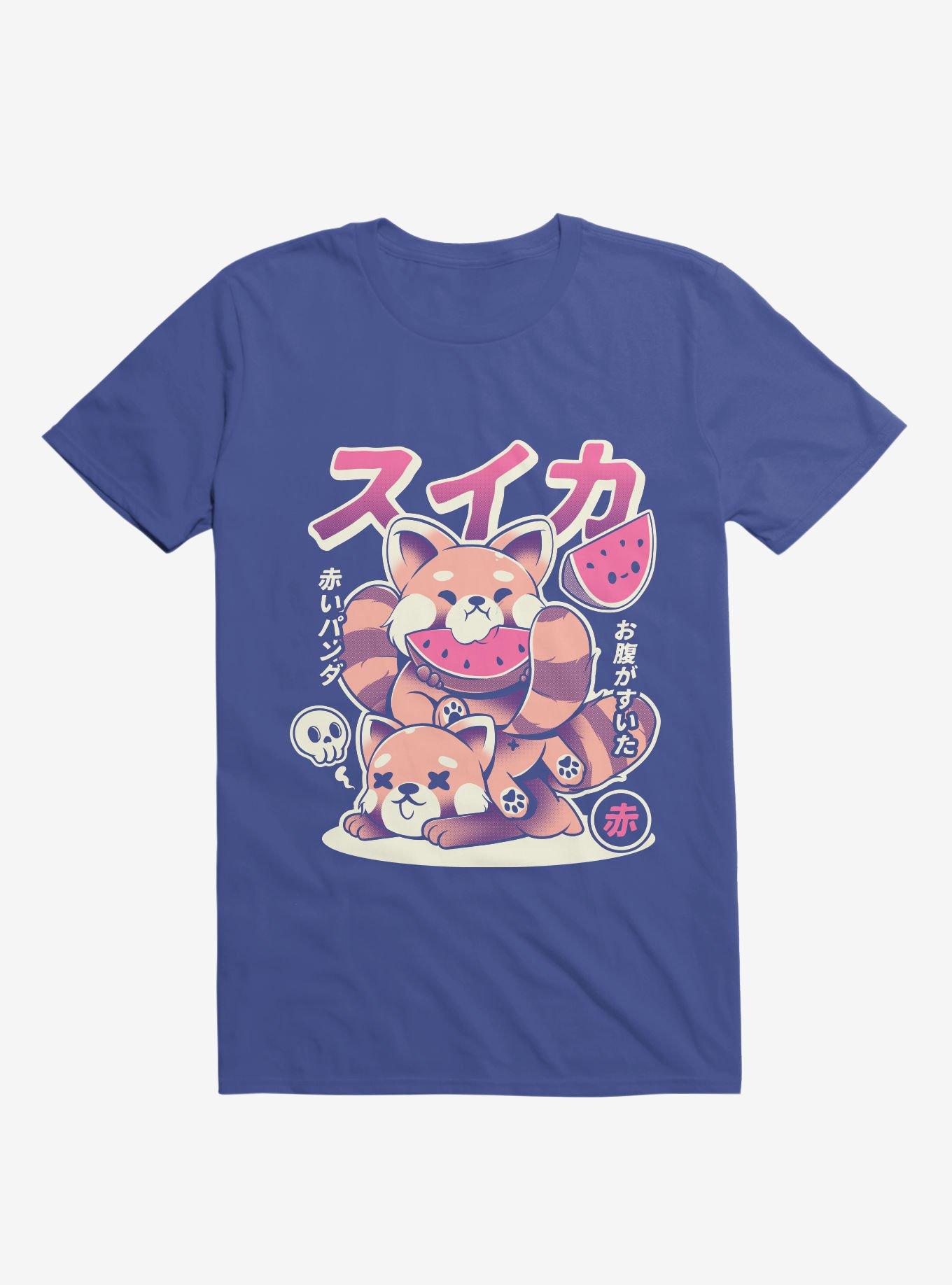 Raccoon Watermelon Victory Royal Blue T-Shirt, ROYAL, hi-res