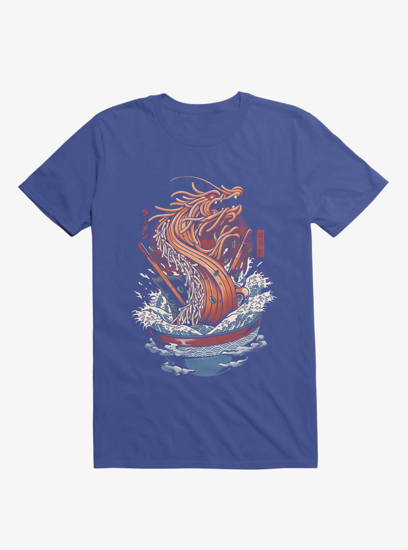 Ramen Noodle Dragon Royal Blue T-Shirt, , hi-res