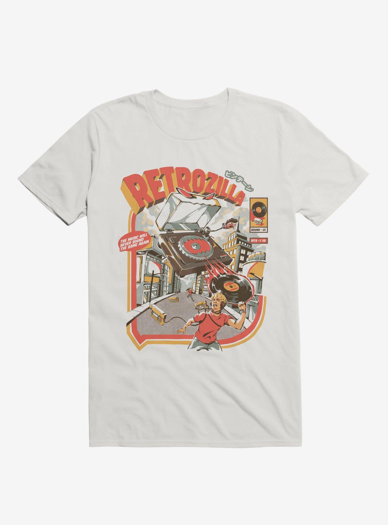 Retro Soundzilla Music Will Not Sound The Same White T-Shirt, WHITE, hi-res