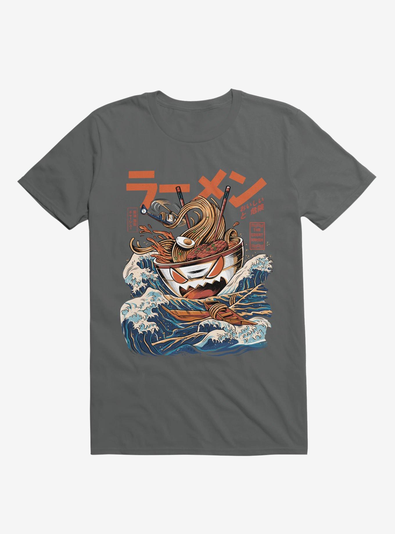The Black Great Ramen Attack Charcoal Grey T-Shirt, , hi-res
